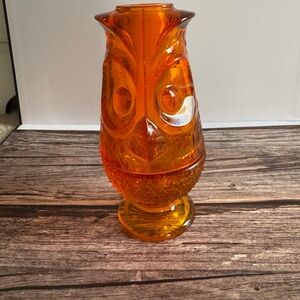Viking Vintage Orange Owl Fairy Lamp